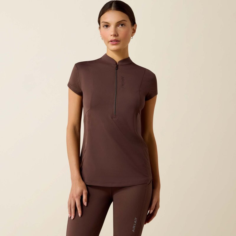 Ariat Ariat Women's Breathe 1/2 Zip Short Sleeve Baselayer