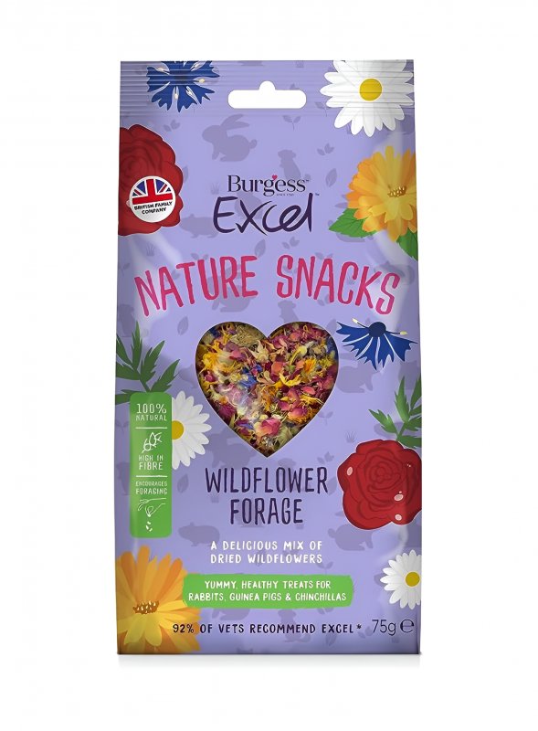Burgess Burgess Excel Nature Snacks Wildflower Forage - 75g