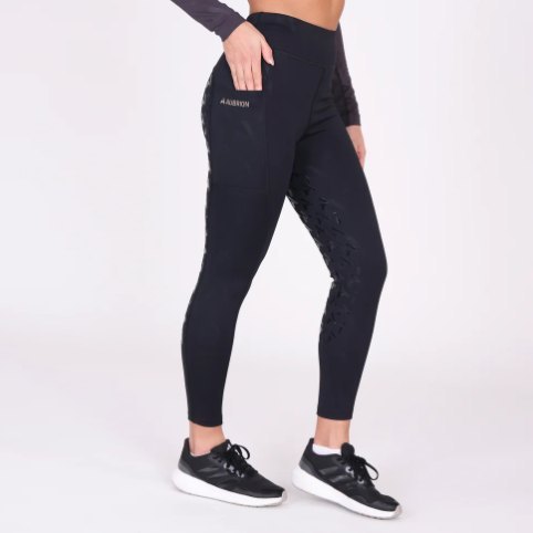Shires Equestrian  Shires Aubrion React Winter Riding Tights Shadow