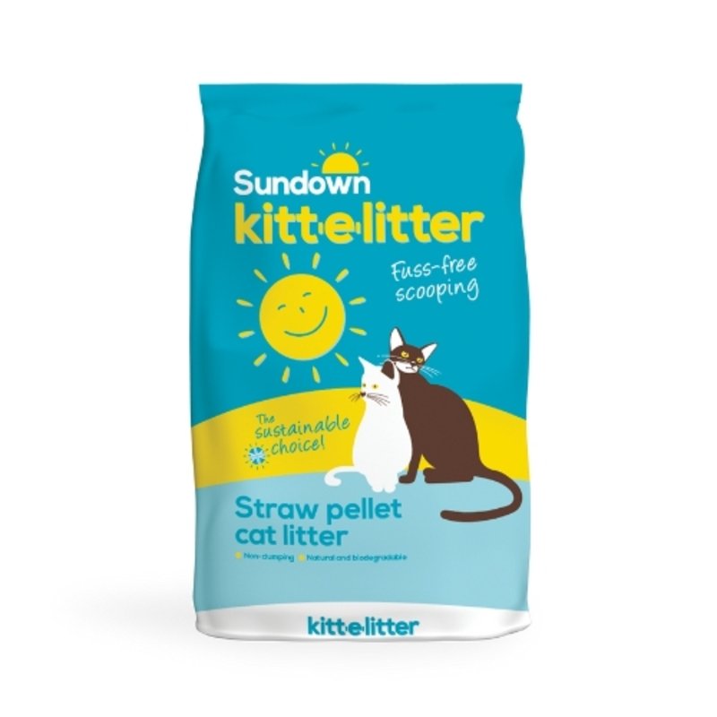 Sundown   Sundown Kitt-e-Litter Straw Pellet - 5kg