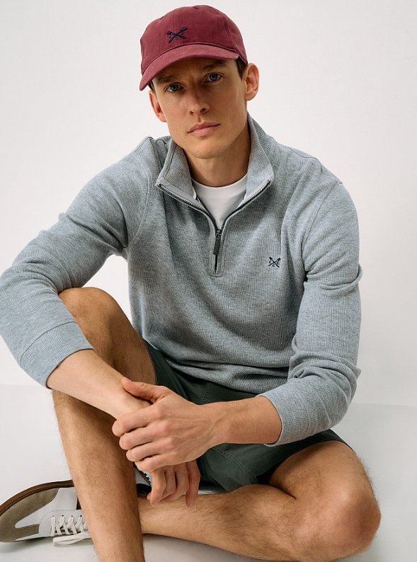 Crew Clothing Crew Clothing French Rib 1/2 Zip Sweatshirt