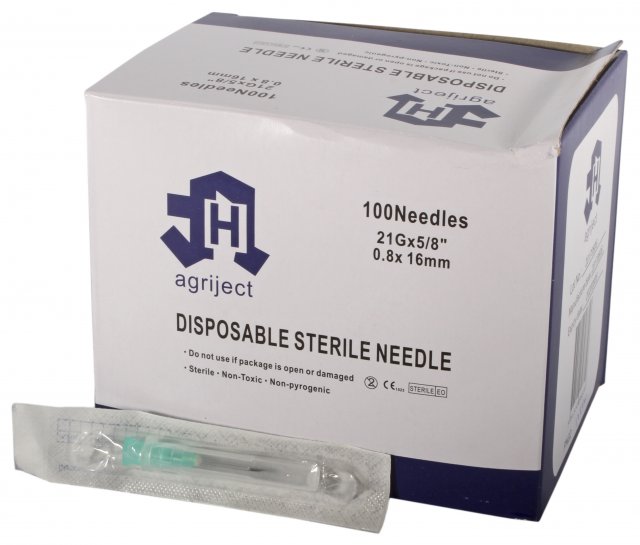 Agrihealth Needles 21g X 5/8' - Disposable