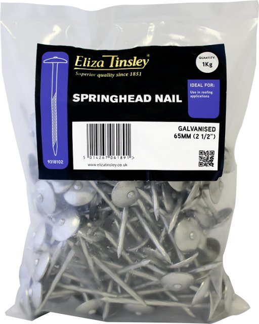 Eliza Tinsley Springhead Nails 65mm 1kg Pack