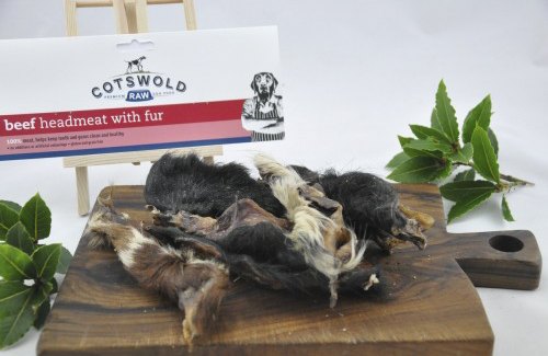 Cotswold Raw Cotswolds Raw Beef Head Meat With Fur - 250g