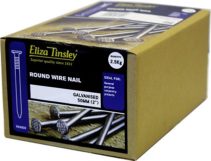 Eliza Tinsley 50MM GALV ROUND WIRE NAIL 2.5KG PACK