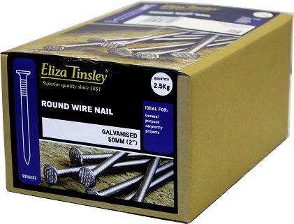 Eliza Tinsley 50mm Galv Round Wire Nail 2.5kg Pack