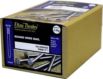 Eliza Tinsley 50mm Galv Round Wire Nail 2.5kg Pack