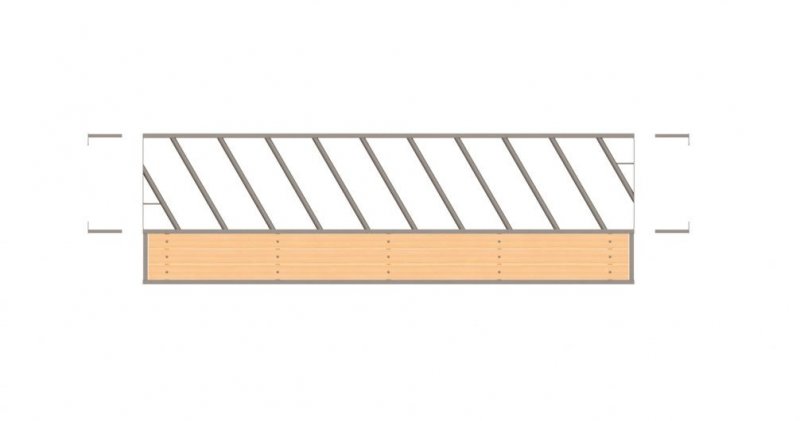 IAE IAE Diagonal Feed Fence C/w Timber Base 14'6