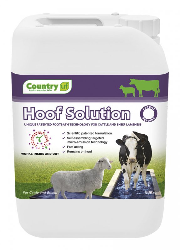 Country UF COUNTRY HOOF SOLUTION FOR FOOTBATHING CATTLE & SHEEP