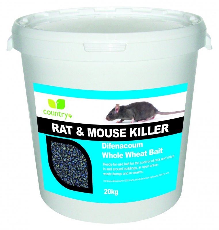 Country UF Country Difenacoum Whole Wheat Rat Bait - 20kg