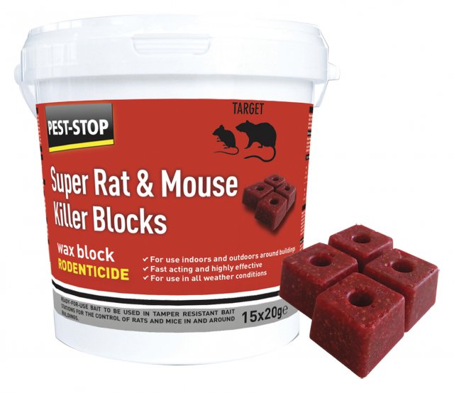 Pelsis Super Rat And Mouse Killer Wax Blocks - 15 X 20g