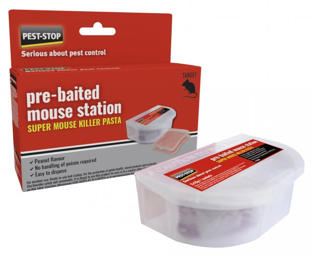 Pelsis Super Mouse Killer Pasta Pre Baited Station 2x10g