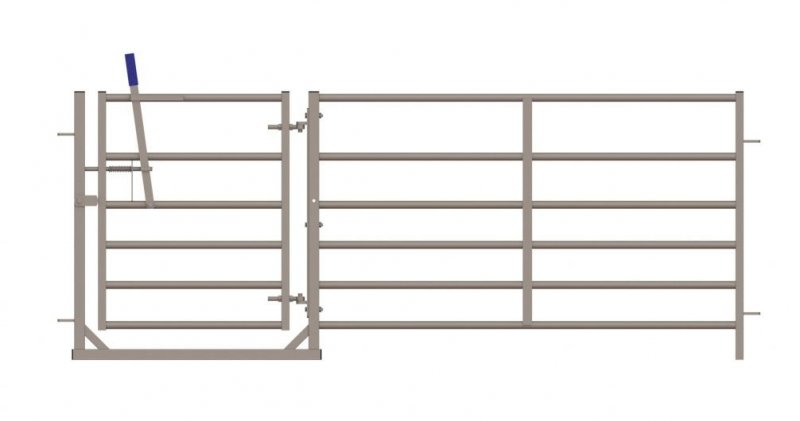 IAE IAE 6 Rail Sheep Hurdle C/w Hinged Gate 8'2