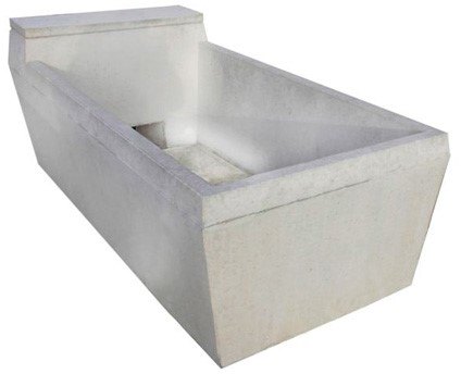 Craven Concrete Concrete Water Trough 200gal Rectangle 6'8' X 3'