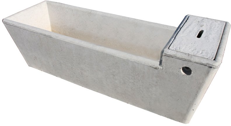 Craven Concrete Concrete Water Trough 60gal Rectangle 6' X 2'