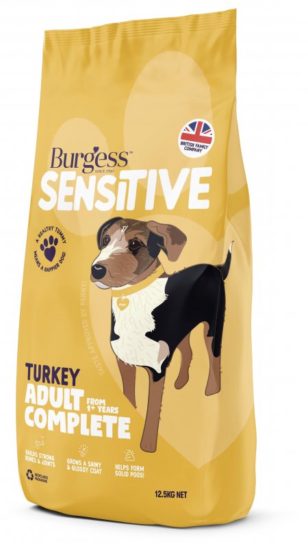 Burgess Burgess Sensitive Adult - Turkey & Rice - 12.5KG