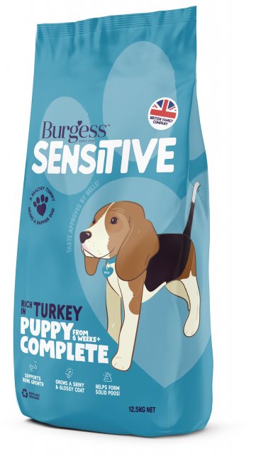 Burgess Burgess Sensitive Puppy - Turkey & Rice - 12.5kg