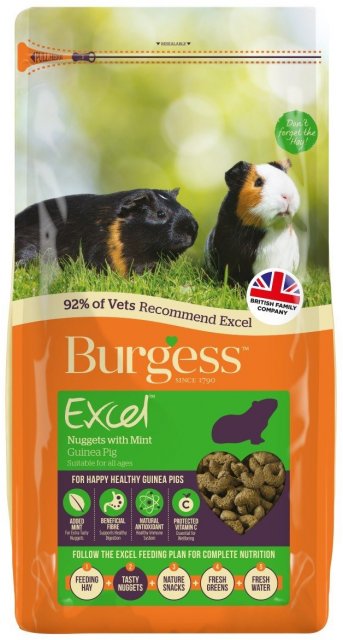 Burgess Burgess Excel Adult Guinea Pig Nuggets With Mint - 2kg