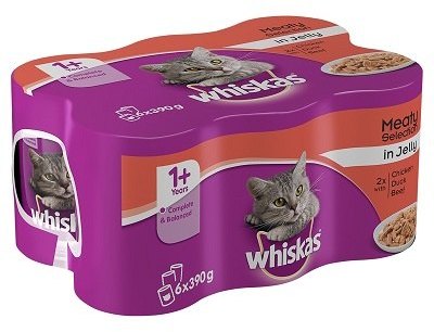 Whiskas Whiskas Cat Food 6 X 390g Mixed Variety