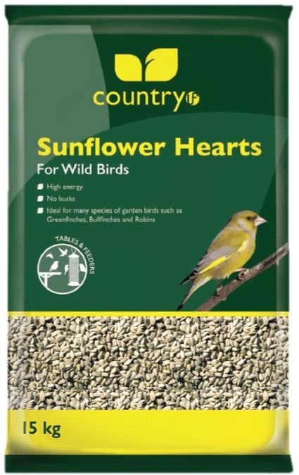Country UF COUNTRY WILD BIRD SUNFLOWER HEARTS - 15KG