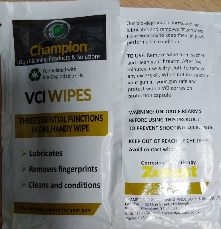 Champion Champion Vci Gun Cleaning Wipe Single