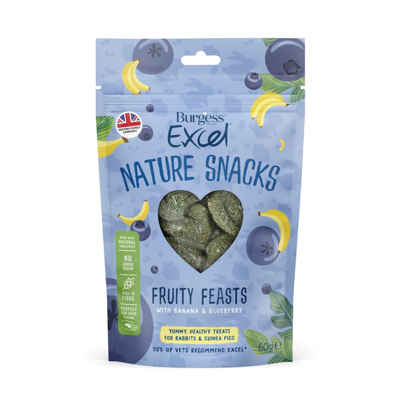 Burgess Burgess Excel Nature Snacks Fruity Feasts - 60g