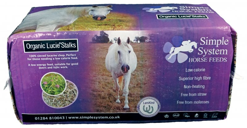 Simple System Simple System Organic Lucie Stalks Lucerne Chop - 12.5kg