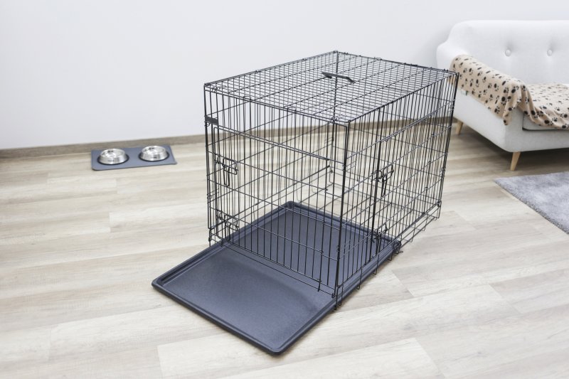 Large 2 Door Collapsible Dog Crate - 92 X 63 X 74cm