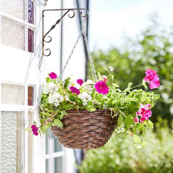 Smart Garden Products SG Hazel Faux Rattan Hanging Basket