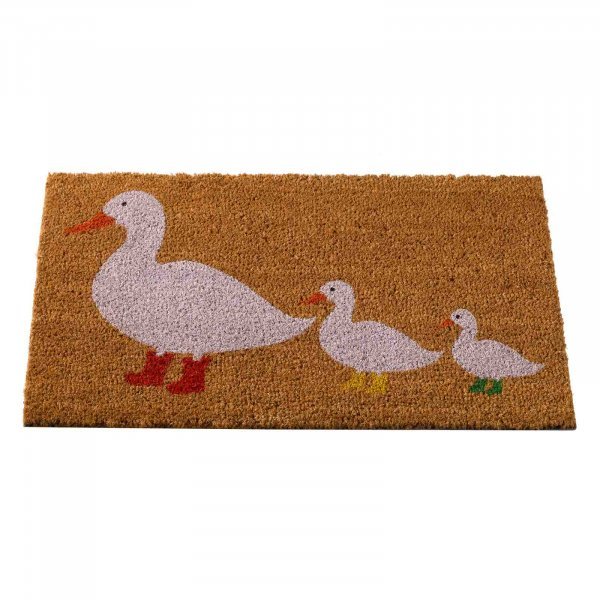 1'11"x2'11" 'Hello' Rubber Coir Doormat Natural/Black - Threshold™: Outdoor Welcome Mat, Front Door Decor - View #9