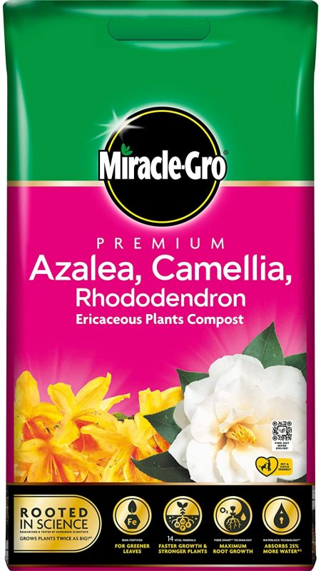 Miracle-Gro Miracle-Gro Ericaceous Compost - Azelea, Camelia, Rhododendron - 10l