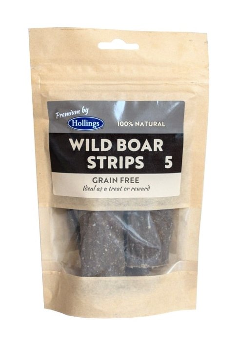 Hollings Hollings Wild Boar Strips - 100% Natural - 5pk