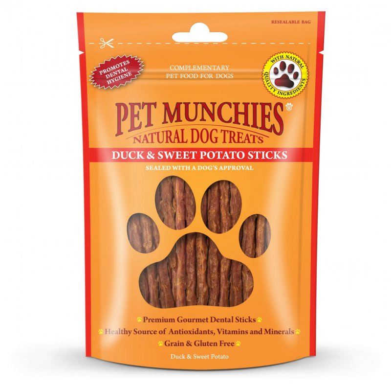 Pet Munchies Pet Munchies Duck & Sweet Potato Sticks - 90gm