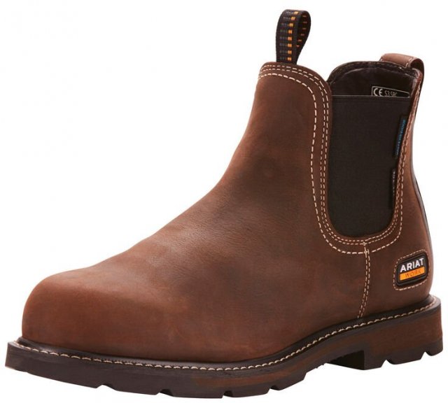 Ariat Ariat Mens Groundbreaker Chelsea H20 Steel Toe Dark Brown