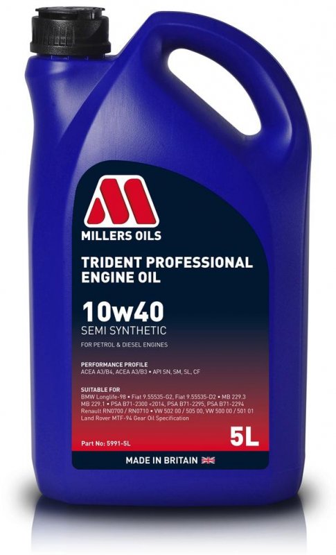Millers Oils Trident 10W40 Semi Synthetic - 5L