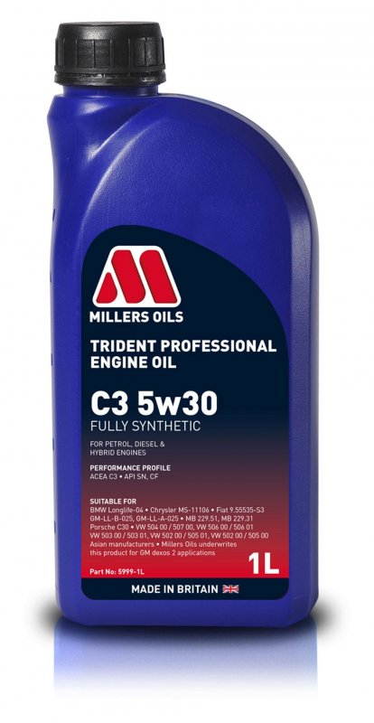 Millers Oils MILLERS TRIDENT 5W30 OIL FS LONGLIFE - 1LTR