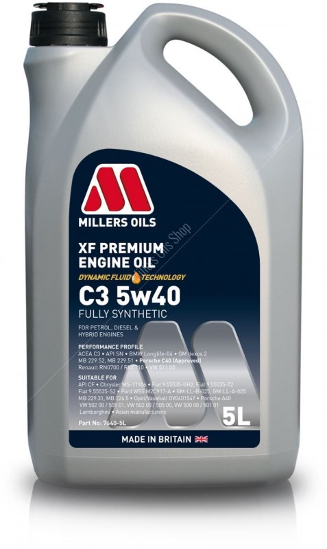 Millers Oils MILLERS XF LONGLIFE 5W40 FS - 20LTR