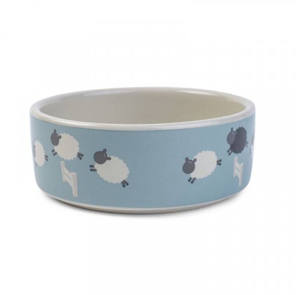 Smart Garden Products Counting Sheep Ceramic Bowl