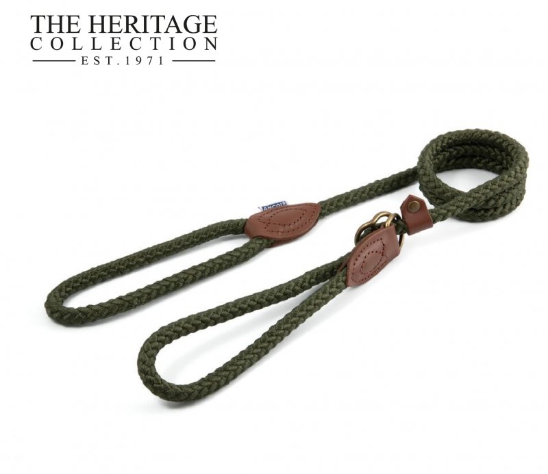 Ancol Ancol Heritage Rope Slip & Control Lead - 1.5mx12mm