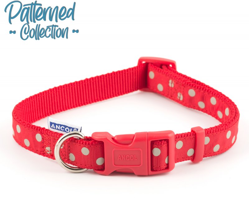 Ancol Ancol Vintage Polka Nylon Collar - 20-30cm