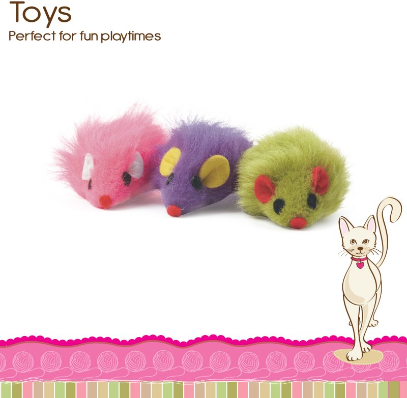 Furry mice cat toys online