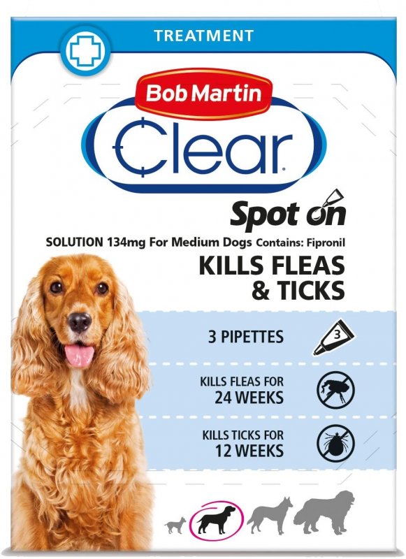 Bob Martin Bob Martin Flea Clear Spot On For Medium Dogs - 3 Tube