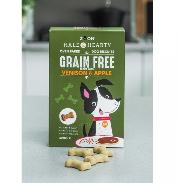 Zoon Zoon Hale & Hearty Venison & Apple Grain Free Biscuits - 320g