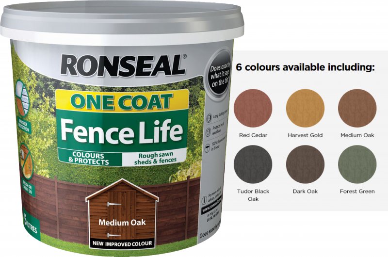 Ronseal RONSEAL ONE COAT FENCE LIFE - 5LTR