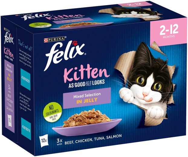 Purina Felix Agail Kitten Pouches - 12 X 100g