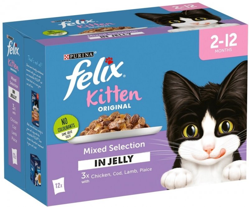 Purina Felix Pouch Kitten Mixed Chunks In Jelly - 12 X 100g
