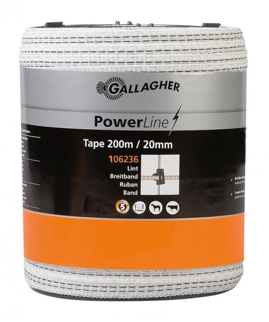 Gallagher Gallagher Poly Tape 20mm 200m