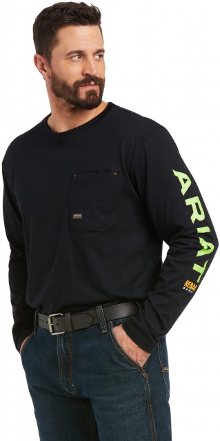 Ariat Ariat Rebar Workman Logo Long Sleeve Men's T-shirt