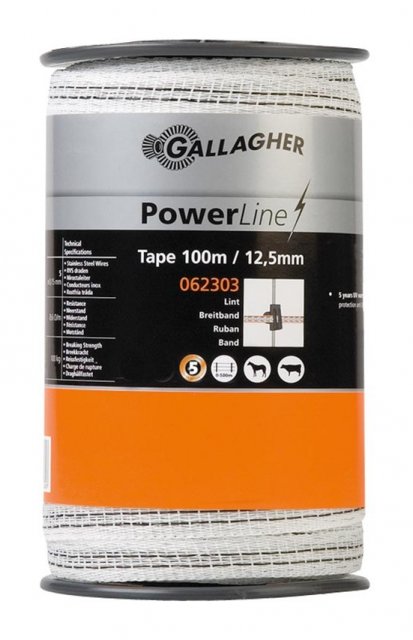 Gallagher Gallagher Poly Tape 12.5mm 100m