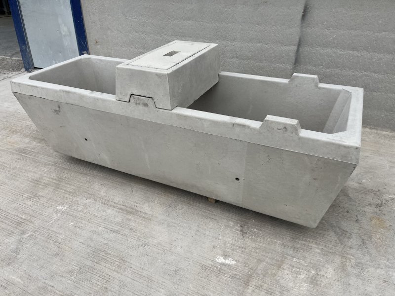 Low Grange Quarry Concrete Rectangular Water Trough - 100gal - 6' 8